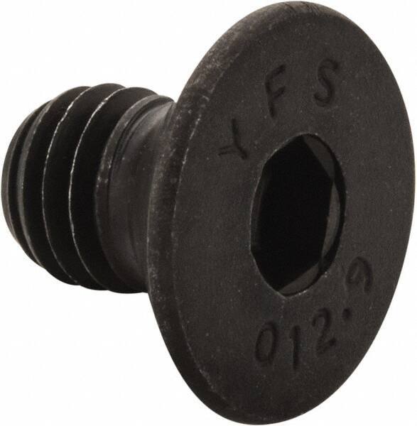 Value Collection - M8x1.25 Metric Coarse Hex Socket Drive, 90° Flat Screw - Grade 12.9 Alloy Steel, Black Oxide Finish, Fully Threaded, 12mm OAL - Apex Tool & Supply