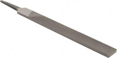 Value Collection - 6" Long, Second Cut, Hand American-Pattern File - Double Cut, 5/32" Overall Thickness, Tang - Apex Tool & Supply
