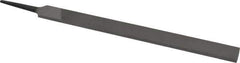 Value Collection - 10" Long, Smooth Cut, Hand American-Pattern File - Double Cut, 1/4" Overall Thickness, Tang - Apex Tool & Supply