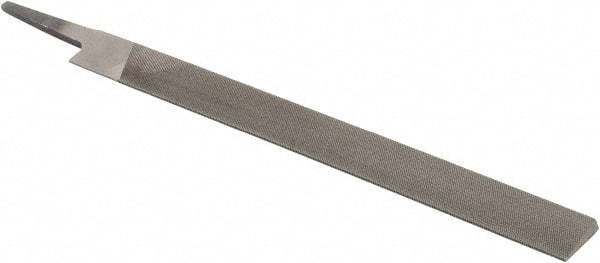Value Collection - 10" Long, Second Cut, Knife American-Pattern File - Double Cut, 1/4" Overall Thickness, Tang - Apex Tool & Supply