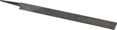 Value Collection - 10" Long, Smooth Cut, Knife American-Pattern File - Double Cut, 1/4" Overall Thickness, Tang - Apex Tool & Supply