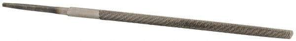 Value Collection - 4" Long, Second Cut, Round American-Pattern File - Double Cut, Tang - Apex Tool & Supply