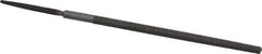 Value Collection - 4" Long, Smooth Cut, Round American-Pattern File - Double Cut, Tang - Apex Tool & Supply