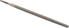 Value Collection - 10" Long, Second Cut, Square American-Pattern File - Double Cut, 3/8" Overall Thickness, Tang - Apex Tool & Supply