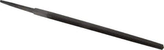 Value Collection - 6" Long, Smooth Cut, Square American-Pattern File - Double Cut, 7/32" Overall Thickness, Tang - Apex Tool & Supply