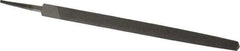 Value Collection - 8" Long, Smooth Cut, Triangle American-Pattern File - Double Cut, Tang - Apex Tool & Supply