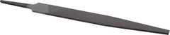 Value Collection - 6" Long, Smooth Cut, Warding American-Pattern File - Double Cut, 5/64" Overall Thickness, Tang - Apex Tool & Supply