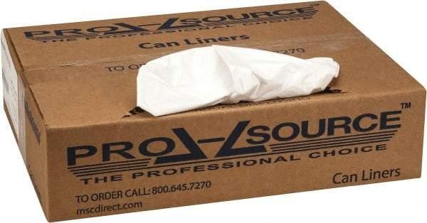 PRO-SOURCE - 0.7 mil Thick, Heavy-Duty Trash Bags - 24" Wide x 31" High, White - Apex Tool & Supply
