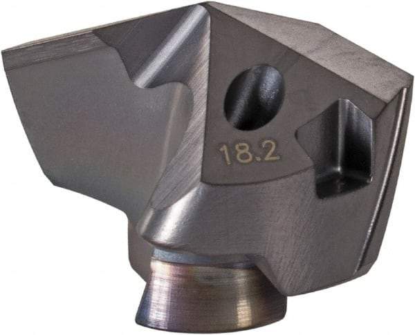 Iscar - Series IDM, 18.21mm Diam Grade IC908 140° Replaceable Drill Tip - Carbide, TiAlN Finish, 18 Seat Size, Through Coolant - Apex Tool & Supply