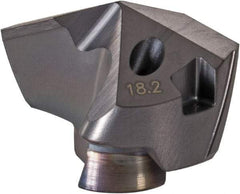 Iscar - Series IDM, 18.21mm Diam Grade IC908 140° Replaceable Drill Tip - Carbide, TiAlN Finish, 18 Seat Size, Through Coolant - Apex Tool & Supply