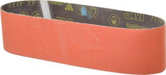 3M - 4" Wide x 36" OAL, 80 Grit, Ceramic Abrasive Belt - Ceramic, Medium, Coated, YF Weighted Cloth Backing, Wet/Dry, Series 777F - Apex Tool & Supply