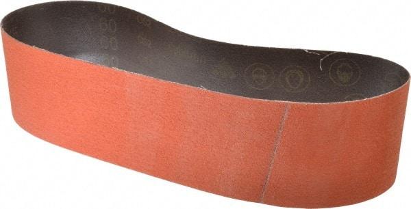 3M - 4" Wide x 36" OAL, 60 Grit, Ceramic Abrasive Belt - Ceramic, Medium, Coated, Y Weighted Cloth Backing, Wet/Dry, Series 777F - Apex Tool & Supply