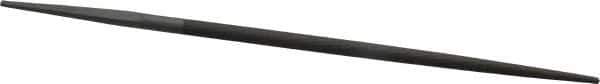 Grobet - 6" Standard Precision Swiss Pattern Round File - Double Cut, 1/4" Width Diam, With Tang - Apex Tool & Supply
