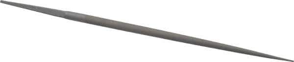 Grobet - 6" Standard Precision Swiss Pattern Round File - Double Cut, 1/4" Width Diam, With Tang - Apex Tool & Supply