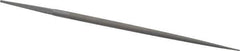 Grobet - 6" Standard Precision Swiss Pattern Round File - Double Cut, 1/4" Width Diam, With Tang - Apex Tool & Supply