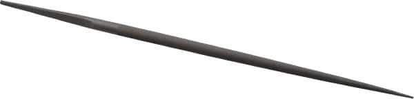 Grobet - 6" Standard Precision Swiss Pattern Round File - Double Cut, 1/4" Width Diam, With Tang - Apex Tool & Supply