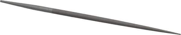 Grobet - 6" Standard Precision Swiss Pattern Round File - Double Cut, 1/4" Width Diam, With Tang - Apex Tool & Supply