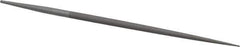 Grobet - 6" Standard Precision Swiss Pattern Round File - Double Cut, 1/4" Width Diam, With Tang - Apex Tool & Supply