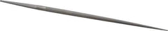 Grobet - 8" Standard Precision Swiss Pattern Round File - Double Cut, 5/16" Width Diam, With Tang - Apex Tool & Supply