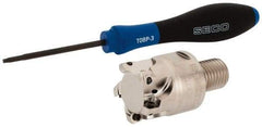Seco - 1-1/4" Cut Diam, 0.03" Max Depth, M16 Modular Connection Indexable High-Feed End Mill - Screw Holding Method, LP.. 06 Insert, R217.21 Toolholder, Through Coolant - Apex Tool & Supply
