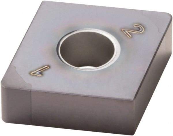 Seco - CNGA432 WZ Grade CBN060K PCBN Turning Insert - TiSiAlN Finish, 80° Diamond, 1/2" Inscr Circle, 3/16" Thick, 1/32" Corner Radius - Apex Tool & Supply