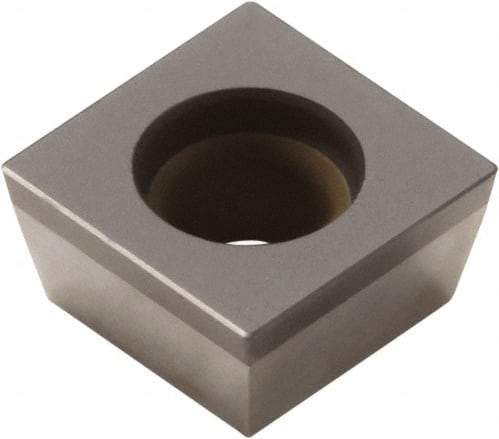 Seco - SPGW1.820.5 Grade CBN200 PCBN Turning Insert - Uncoated, 90° Square, 7/32" Inscr Circle, 1/8" Thick, 0.008" Corner Radius - Apex Tool & Supply