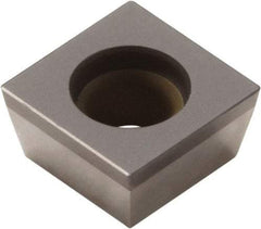 Seco - SPGW1.820.5 Grade CBN200 PCBN Turning Insert - Uncoated, 90° Square, 7/32" Inscr Circle, 1/8" Thick, 0.008" Corner Radius - Apex Tool & Supply