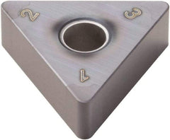 Seco - TNGA332 Grade CBN060K PCBN Turning Insert - TiSiAlN Finish, 60° Triangle, 3/8" Inscr Circle, 3/16" Thick, 1/32" Corner Radius - Apex Tool & Supply