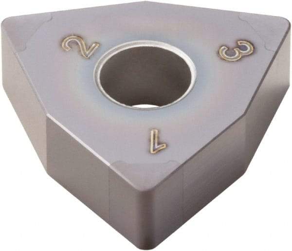Seco - WNGA432 Grade CBN060K PCBN Turning Insert - TiSiAlN Finish, 80° Trigon, 1/2" Inscr Circle, 3/16" Thick, 1/32" Corner Radius - Apex Tool & Supply