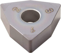Seco - WNGA432 Grade CBN060K PCBN Turning Insert - TiSiAlN Finish, 80° Trigon, 1/2" Inscr Circle, 3/16" Thick, 1/32" Corner Radius - Apex Tool & Supply