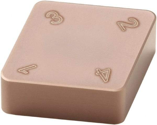 Seco - CNMN322 Grade CBN400C PCBN Turning Insert - TiSiN Finish, 80° Diamond, 3/8" Inscr Circle, 1/8" Thick, 1/32" Corner Radius - Apex Tool & Supply