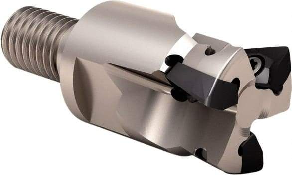 Seco - 94° Lead Angle, 16mm Min Cut Diam, 2.5mm Max Depth of Cut, Indexable Chamfer and Angle End Mill - 3 Inserts, XO.. 06.. Insert Style, Through Coolant, Modular Connection - Apex Tool & Supply