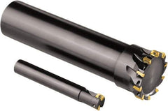 Seco - 12mm Cut Diam, 5mm Max Depth of Cut, 12mm Shank Diam, 80mm OAL, Indexable Square Shoulder End Mill - XO.. 0602 Inserts, Cylindrical Shank, 90° Lead Angle, Through Coolant, Series Nano Turbo - Apex Tool & Supply