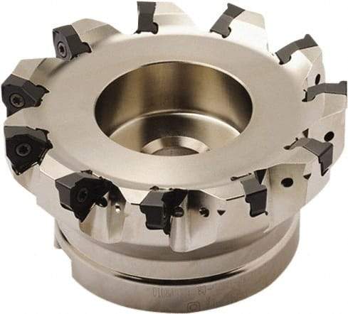 Seco - 7 Inserts, 63mm Cut Diam, 22mm Arbor Diam, 7.5mm Max Depth of Cut, Indexable Square-Shoulder Face Mill - 90° Lead Angle, 40mm High, XNEX 0806 Insert Compatibility - Apex Tool & Supply