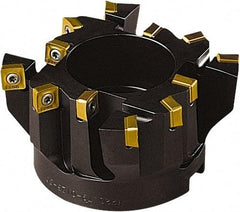 Seco - 100mm Cut Diam, 32mm Arbor Hole, 20mm Max Depth of Cut, 85° Indexable Chamfer & Angle Face Mill - 8 Inserts, SC.. 1206 Insert, Right Hand Cut, 8 Flutes, Series R220.79 - Apex Tool & Supply