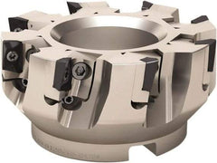 Seco - 10 Inserts, 160mm Cut Diam, 40mm Arbor Diam, 17mm Max Depth of Cut, Indexable Square-Shoulder Face Mill - 90° Lead Angle, 63mm High, XO.. 1806 Insert Compatibility - Apex Tool & Supply
