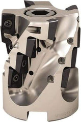 Seco - 16 Inserts, 63mm Cut Diam, 27mm Arbor Diam, 62mm Max Depth of Cut, Indexable Square-Shoulder Face Mill - 85mm High, XO.. 1806 Insert Compatibility, Series Power Turbo - Apex Tool & Supply