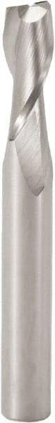 Seco - 8mm, 20mm LOC, 8mm Shank Diam, 70mm OAL, 2 Flute, Solid Carbide Square End Mill - Single End, Uncoated, Spiral Flute, 30° Helix, Centercutting, Right Hand Cut, Right Hand Flute, Series J93 - Apex Tool & Supply