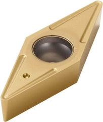 Seco - VBMT332 F2 Grade CP200 Carbide Turning Insert - TiAlN/TiN Finish, 35° Diamond, 3/8" Inscr Circle, 3/16" Thick, 1/32" Corner Radius - Apex Tool & Supply