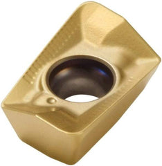 Seco - XOMX090324 ME06 Grade F40M Carbide Milling Insert - TiAlN/TiN Finish, 0.126" Thick, 3/32" Corner Radius - Apex Tool & Supply