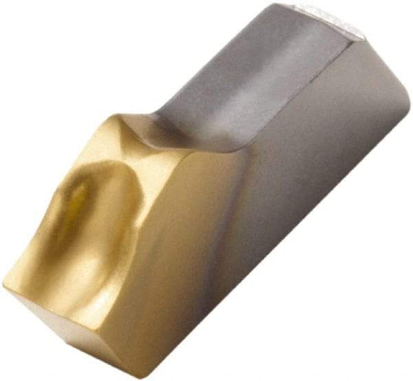 Seco - 150.1014 14 CP500 Grade, 0.055" Cutting Width, Carbide Cutoff Insert - 6° Neutral Lead Angle, 0.006" Cnr Rad, TiAlN/TiN Coated, Single End - Apex Tool & Supply