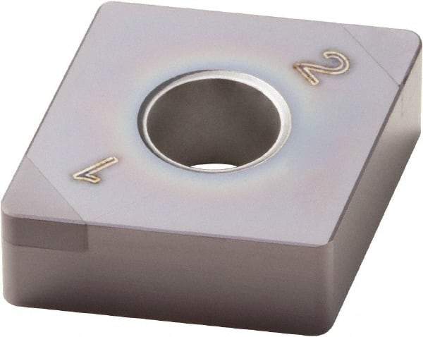 Seco - CNGA432 WZP Grade CBN50C PCBN Turning Insert - 80° Diamond, 1/2" Inscr Circle, 3/16" Thick, 1/32" Corner Radius - Apex Tool & Supply
