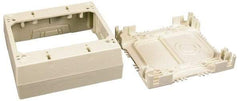 Wiremold - 4-3/4 Inch Long x 4-7/8 Inch Wide x 2-3/4 Inch High, Rectangular Raceway Box - Ivory, For Use with Wiremold 2300 Series Raceways - Apex Tool & Supply