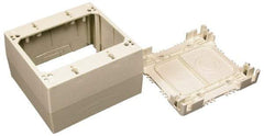 Wiremold - 4-3/4 Inch Long x 4-7/8 Inch Wide x 1-3/4 Inch High, Rectangular Raceway Box - Ivory, For Use with Wiremold 2300 Series Raceways - Apex Tool & Supply