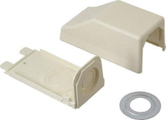 Wiremold - 4-1/2 Inch Long x 2-7/16 Inch Wide x 1-15/16 Inch High, Raceway Fitting - Ivory, For Use with Wiremold 2300 Series Raceways - Apex Tool & Supply