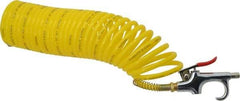 Value Collection - 1/4" ID Thumb Lever Air Gun - 25' Long Nylon Hose, 1/4" Inlet, NPT Thread, 200 Max psi - Apex Tool & Supply