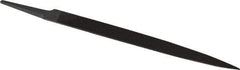 Grobet - 8" Standard Precision Swiss Pattern Barrette File - Double Cut, 7/8" Width Diam x 13/64" Thick, With Tang - Apex Tool & Supply