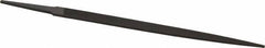 Grobet - 8" Standard Precision Swiss Pattern Crochet File - Double Cut, 15/32" Width Diam x 11/64" Thick, With Tang - Apex Tool & Supply
