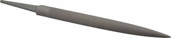 Grobet - 6" Standard Precision Swiss Pattern Crossing File - Double Cut, 19/32" Width Diam x 3/16" Thick, With Tang - Apex Tool & Supply