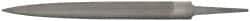 Grobet - 8" Standard Precision Swiss Pattern Half Round File - Double Cut, 13/16" Width Diam x 15/64" Thick, With Tang - Apex Tool & Supply